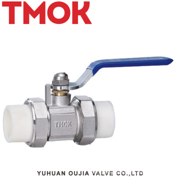 Brass nickle plated square PPR active joint ball valve